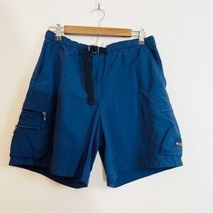 Columbia Blue Athletic Shorts for Outdoor Activities